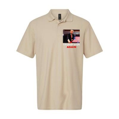 Trump Won Again 2024 Election Trump Wins 2024 Softstyle Adult Sport Polo