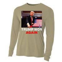 Trump Won Again 2024 Election Trump Wins 2024 Cooling Performance Long Sleeve Crew