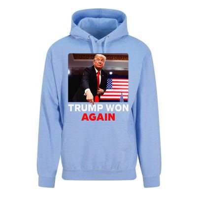 Trump Won Again 2024 Election Trump Wins 2024 Unisex Surf Hoodie