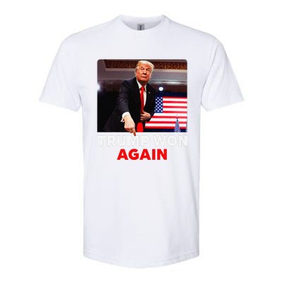 Trump Won Again 2024 Election Trump Wins 2024 Softstyle CVC T-Shirt