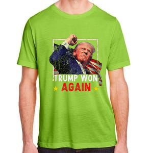 Trump Won Again 2024 Election President 47 Th American Adult ChromaSoft Performance T-Shirt