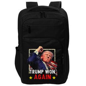 Trump Won Again 2024 Election President 47 Th American Impact Tech Backpack