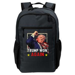 Trump Won Again 2024 Election President 47 Th American Daily Commute Backpack