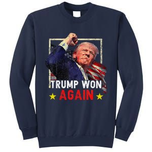 Trump Won Again 2024 Election President 47 Th American Sweatshirt