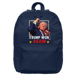 Trump Won Again 2024 Election President 47 Th American 16 in Basic Backpack