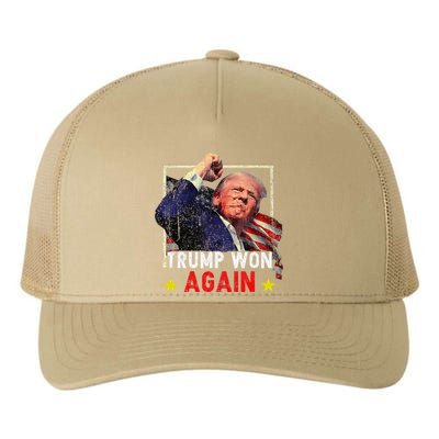 Trump Won Again 2024 Election President 47 Th American Yupoong Adult 5-Panel Trucker Hat