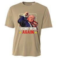 Trump Won Again 2024 Election President 47 Th American Cooling Performance Crew T-Shirt