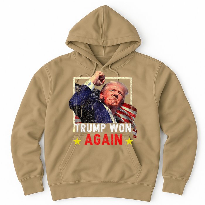 Trump Won Again 2024 Election President 47 Th American Hoodie