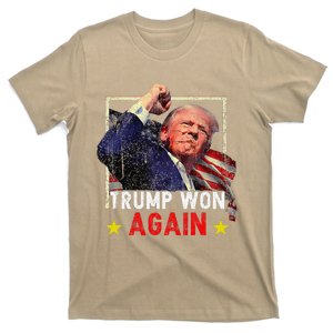 Trump Won Again 2024 Election President 47 Th American T-Shirt