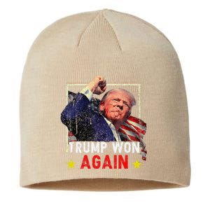 Trump Won Again 2024 Election President 47 Th American Sustainable Beanie