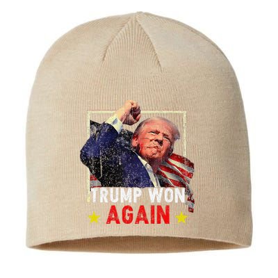 Trump Won Again 2024 Election President 47 Th American Sustainable Beanie