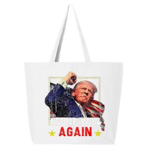 Trump Won Again 2024 Election President 47 Th American 25L Jumbo Tote