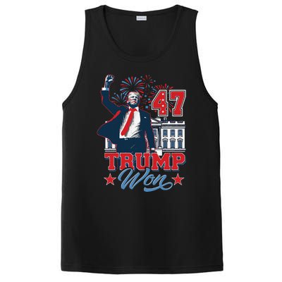 Trump Won Again 2024 Election President 47 Th American Flag PosiCharge Competitor Tank