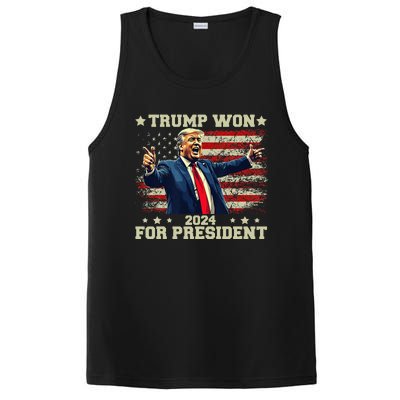 Trump Won Again 2024 Election President 47 Th American PosiCharge Competitor Tank