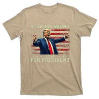 Trump Won Again 2024 Election President 47 Th American T-Shirt