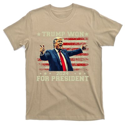 Trump Won Again 2024 Election President 47 Th American T-Shirt