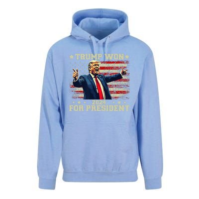 Trump Won Again 2024 Election President 47 Th American Unisex Surf Hoodie