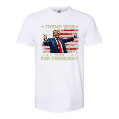 Trump Won Again 2024 Election President 47 Th American Softstyle CVC T-Shirt