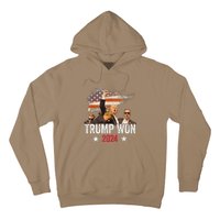 Trump Won Again 2024 Election President 47 Th American Flag Hoodie