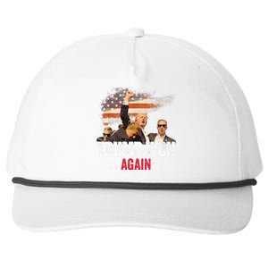 Trump Won Again 2024 Election President 47 Th Snapback Five-Panel Rope Hat