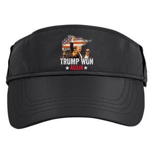 Trump Won Again 2024 Election President 47 Th Adult Drive Performance Visor