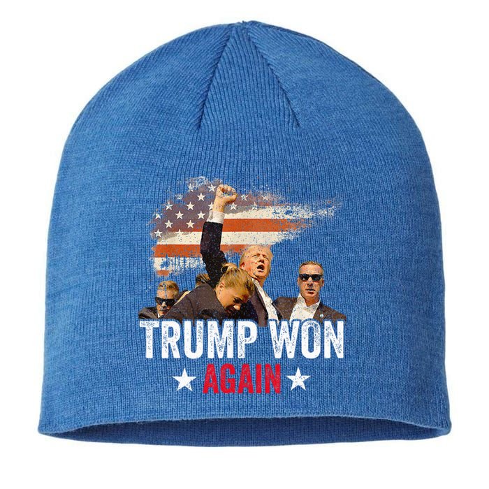 Trump Won Again 2024 Election President 47 Th Sustainable Beanie