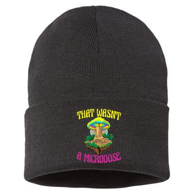 That WasnT A Microdose Magic Psilocybin Mushroom Sustainable Knit Beanie