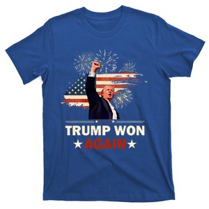 Trump Won Again 2024 Election President 47 Th American Flag T-Shirt