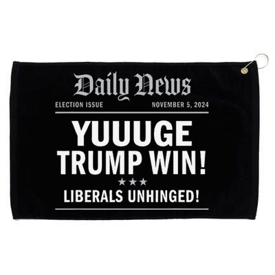 Trump Wins Again Winner Huge Yuge Headline 2024 Trump Wins Grommeted Golf Towel