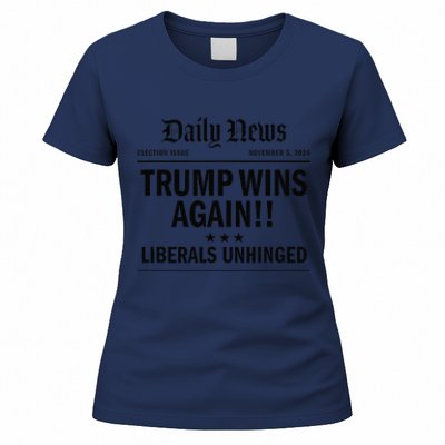 Trump Wins Again Winner Headline 2024 Trump Won Women's T-Shirt