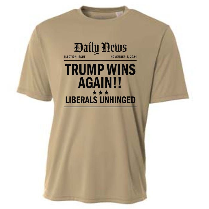 Trump Wins Again Winner Headline 2024 Trump Won Cooling Performance Crew T-Shirt