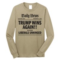 Trump Wins Again Winner Headline 2024 Trump Won Long Sleeve Shirt