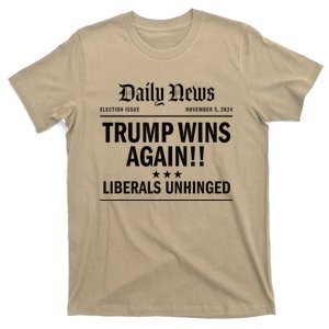 Trump Wins Again Winner Headline 2024 Trump Won T-Shirt