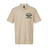 Trump Wins Again Winner Headline 2024 Trump Won Softstyle Adult Sport Polo