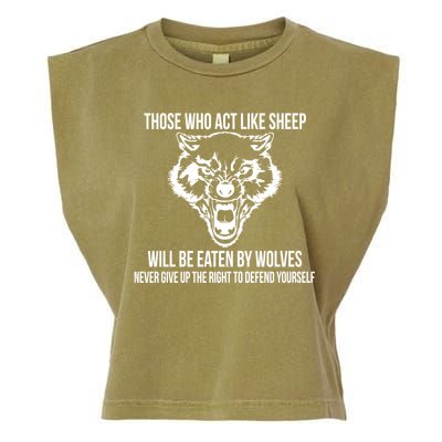 Those Who Act Like Sheep Eaten By Wolves Garment-Dyed Women's Muscle Tee