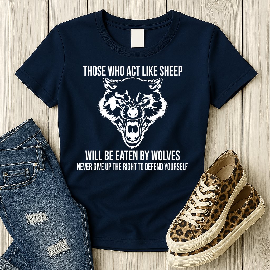 Those Who Act Like Sheep Eaten By Wolves Womens T-Shirt