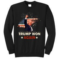 Trump Won Again 2024 Election President 47 Th American Flag Sweatshirt