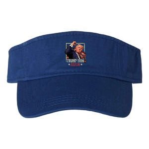 Trump Won Again 2024 Election President 47th American Flag Valucap Bio-Washed Visor