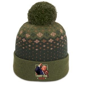 Trump Won Again 2024 Election President 47th American Flag The Baniff Cuffed Pom Beanie