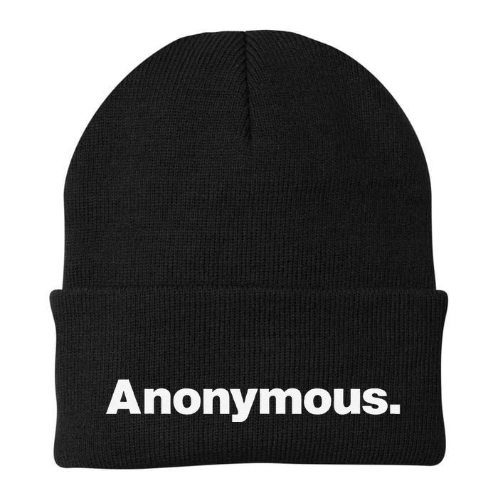 The Word Anonymous A Design That Says Anonymous Knit Cap Winter Beanie