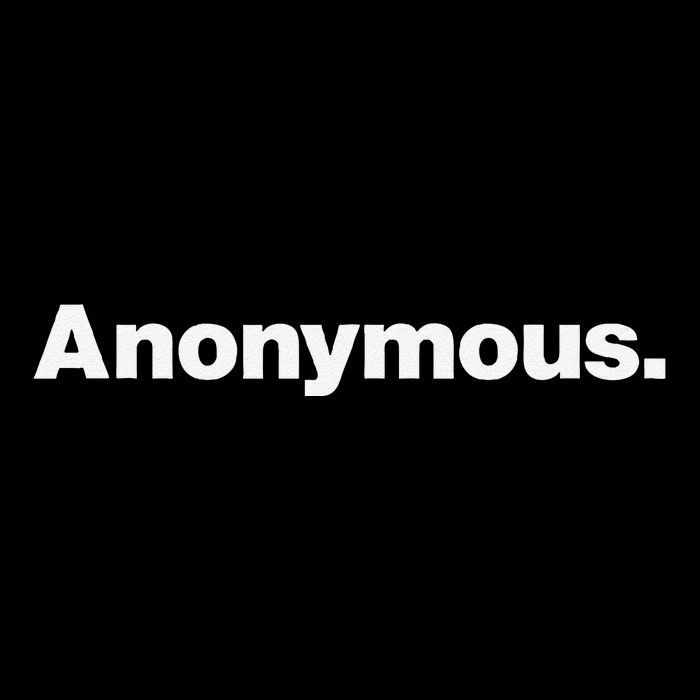 The Word Anonymous A Design That Says Anonymous Drawstring Bag