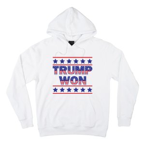 Trump Won American Flag Victory Triumph Election Winner 2024 Hoodie