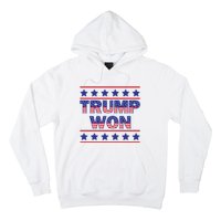 Trump Won American Flag Victory Triumph Election Winner 2024 Hoodie