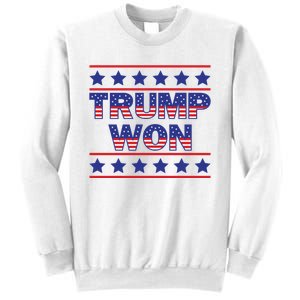 Trump Won American Flag Victory Triumph Election Winner 2024 Sweatshirt