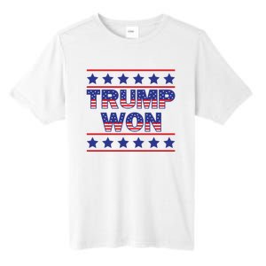 Trump Won American Flag Victory Triumph Election Winner 2024 Tall Fusion ChromaSoft Performance T-Shirt