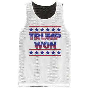 Trump Won American Flag Victory Triumph Election Winner 2024 Mesh Reversible Basketball Jersey Tank