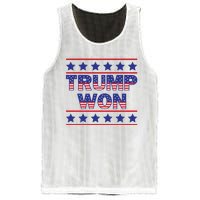 Trump Won American Flag Victory Triumph Election Winner 2024 Mesh Reversible Basketball Jersey Tank