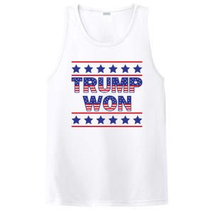 Trump Won American Flag Victory Triumph Election Winner 2024 PosiCharge Competitor Tank