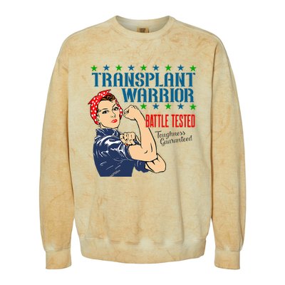 Transplant Warrior A Vintage Women Transplant Recipient Colorblast Crewneck Sweatshirt