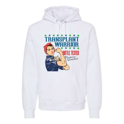 Transplant Warrior A Vintage Women Transplant Recipient Premium Hoodie